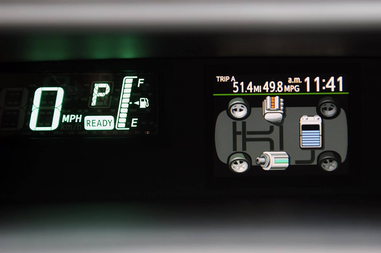 2012 Toyota Prius C digital display