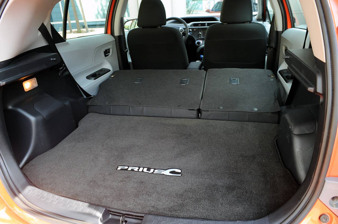 2012 Toyota Prius C rear cargo area