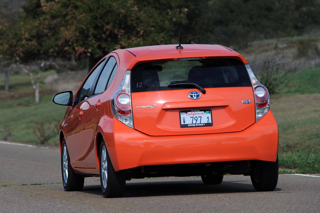 2012 Toyota Prius C driving