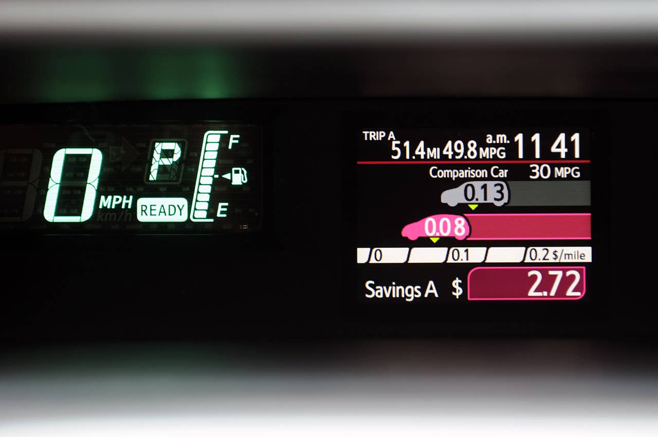 2012 Toyota Prius C car comparison display