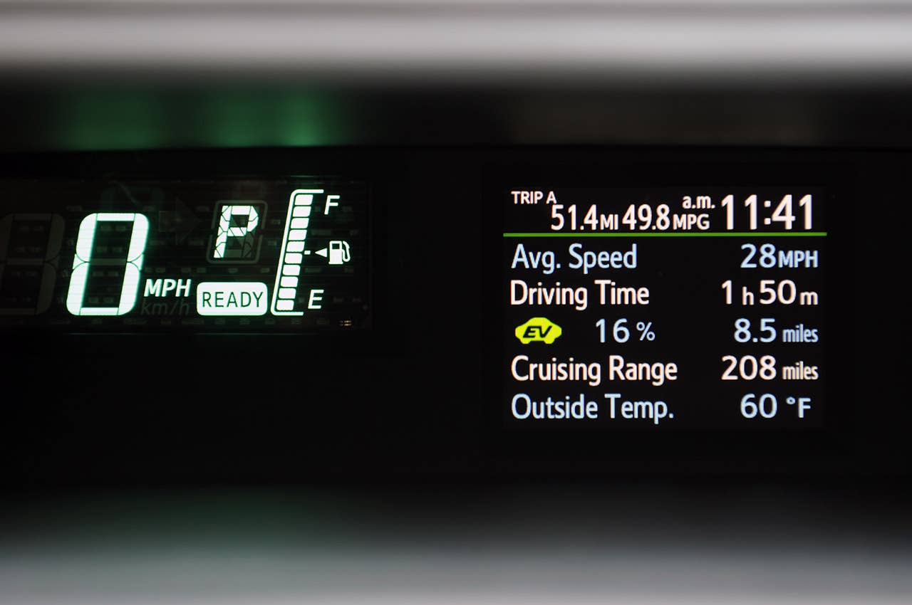 2012 Toyota Prius C trip display