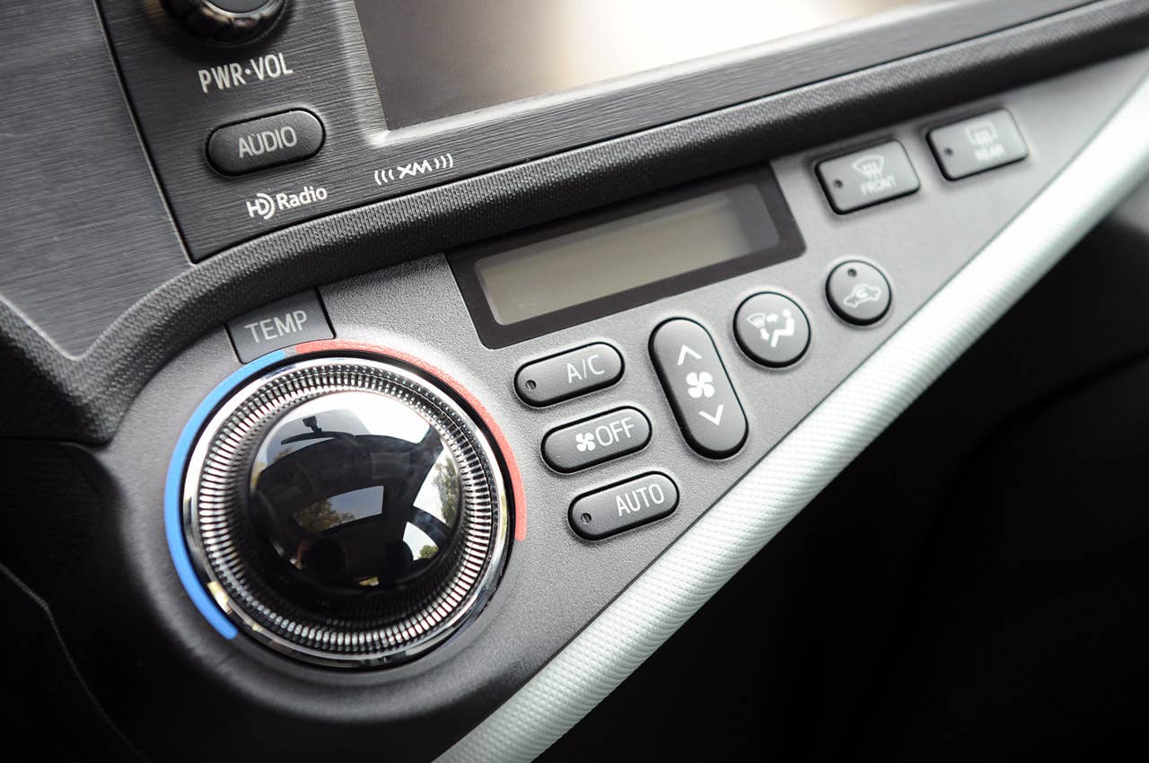 2012 Toyota Prius C climate controls
