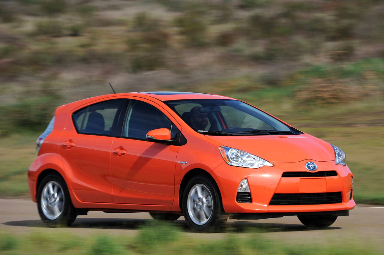 2012 Toyota Prius C driving