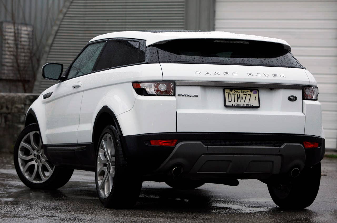 2012 Land Rover Range Rover Evoque Coupe rear 3/4 view