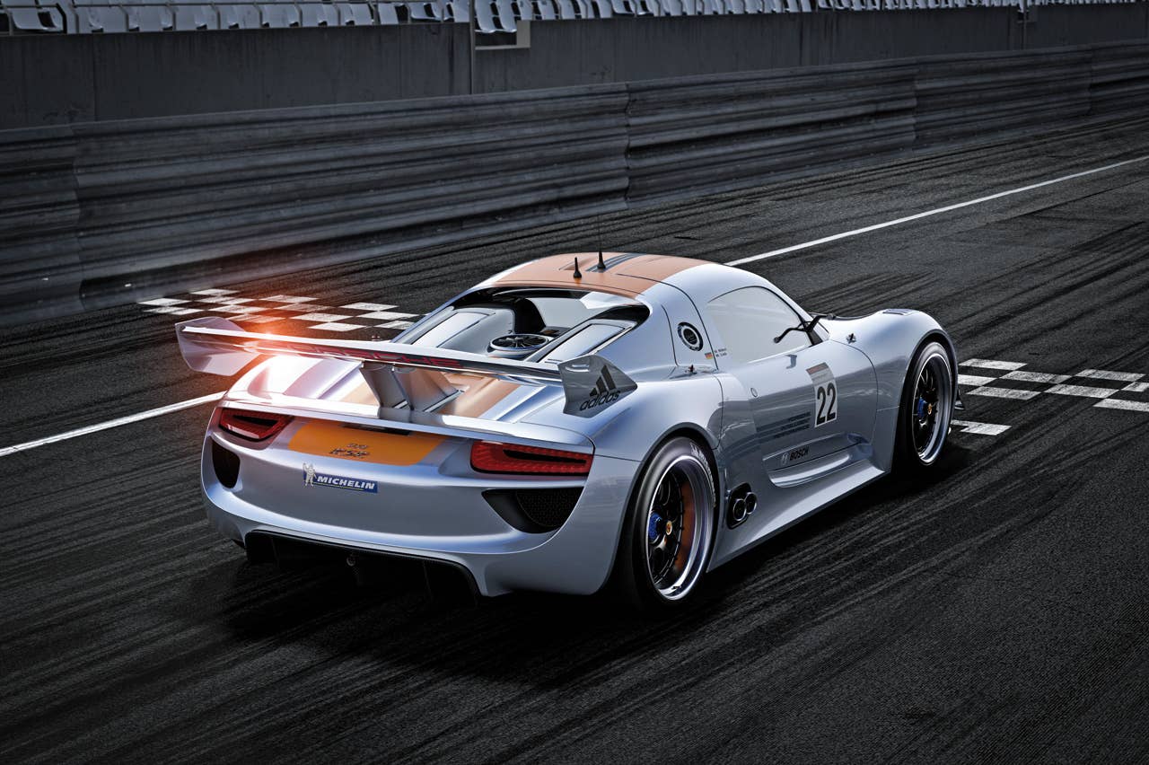 Porsche 918 RSR rear 3/4