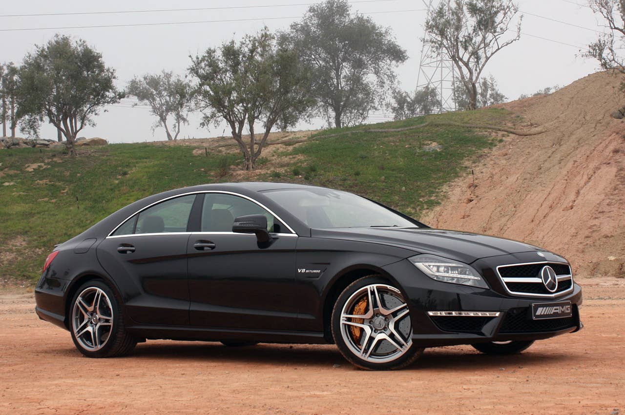 2012 Mercedes-Benz CLS63 AMG front 3/4 view