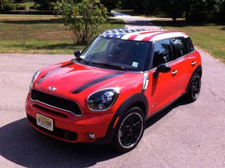 The leg of the MINI Takes The States trip that I signed up for took me from my driveway here in Ann Arbor, MI to Los Angeles by way of Chicago, Iowa, Nebraska, Colorado, New Mexico and Arizona. The car was was meant to be a blue MINI Countryman that AOL Autos has had as a long-term tester since last year. But that car, as we said earlier, blew a clutch in N.J. MINI was kind enough to lend us this replacement. This car, with stars-and-stripes on the roof, would get us a lot of salutes along the way on our westward journey. At least, I think they were salutes. Don't get the idea that there is much if anything wrong with the MINI clutch. Having a dozen auto writers, each with their own style of driving and clutch habits, drive the car over twelve months is a very hard way to break in a car. We heard from our friends at one of the car enthusiast magazines that their long term test MINI Countryman gave up its clutch at around the same mileage tick on the odometer--23,000 after they had put a dozen different writers through the clutch and stick. Clutches and shifters tend to like to get used to the same driver over the miles.