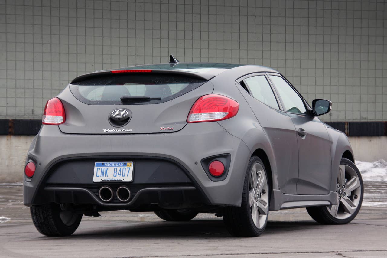 Long-Term 2013 Hyundai Veloster Turbo rear 3/4