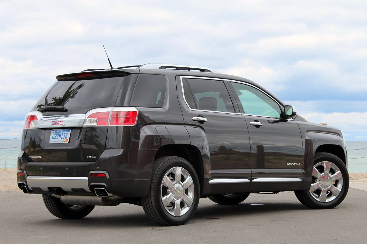 2013 GMC Terrain Denali rear 3/4 view