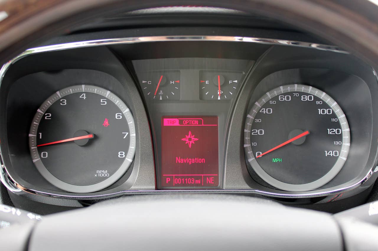 2013 GMC Terrain Denali gauges