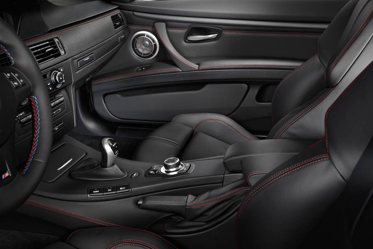 2013 BMW M3 Coupe Frozen Limited Edition seat detail in red