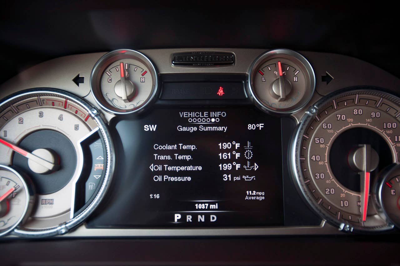 2013 Ram 3500 HD digital display