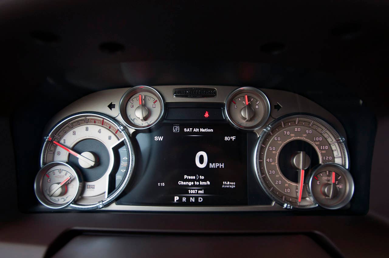 2013 Ram 3500 HD gauges