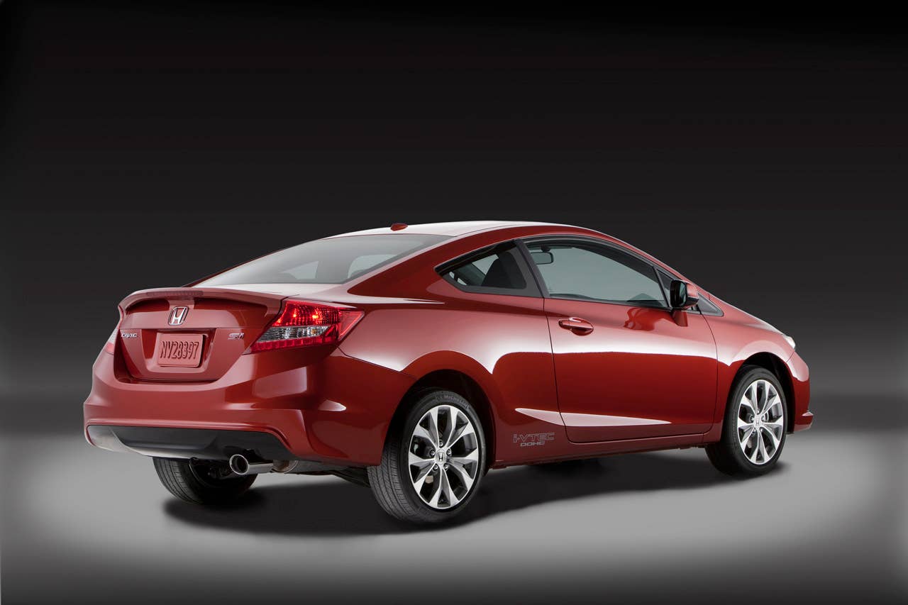 2012 Honda Civic Si Coupe rear 3/4