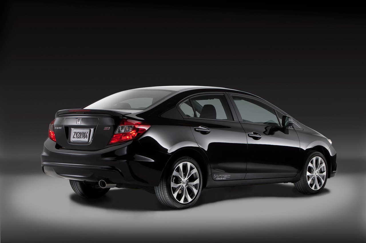 2012 Honda Civic Si Sedan rear 3/4