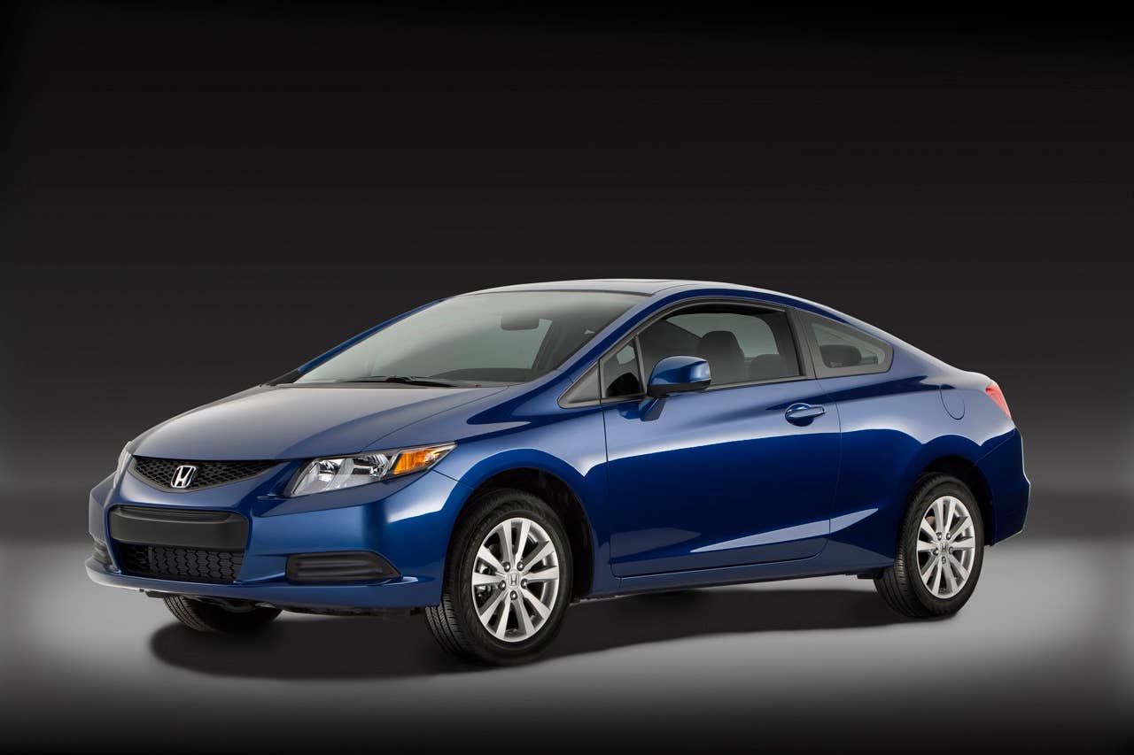 2012 Honda Civic coupe front 3/4