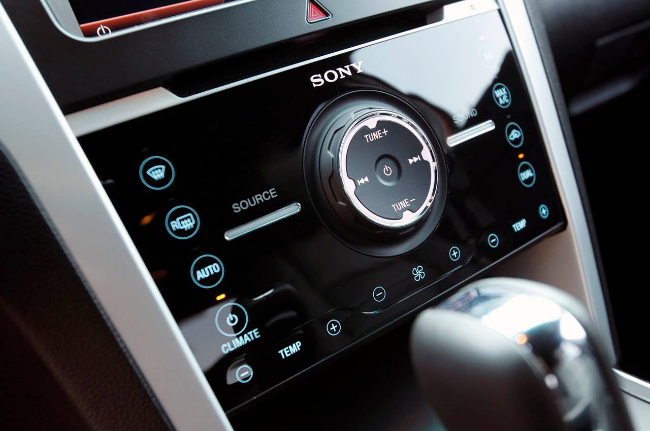 2012 Ford Explorer EcoBoost audio and climate controls