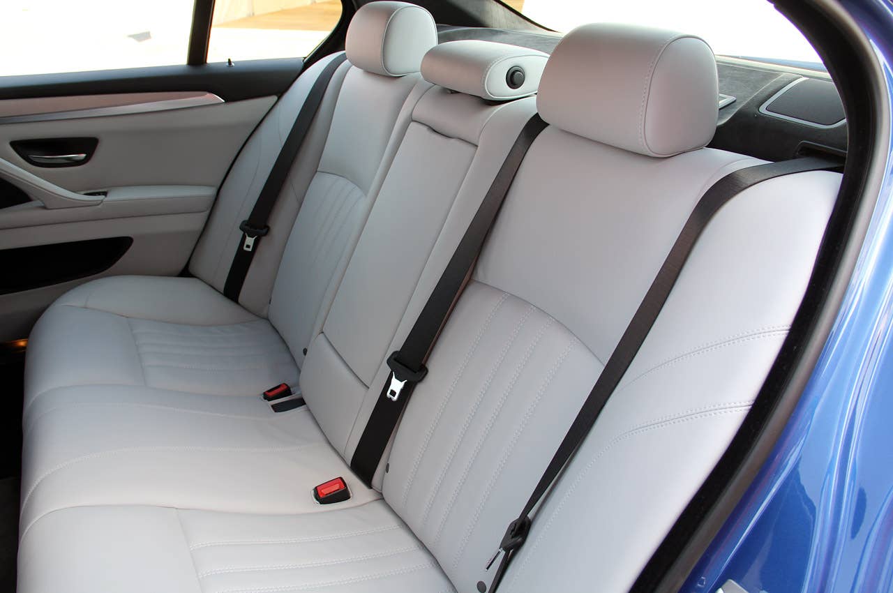 2012 BMW M5 rear seats