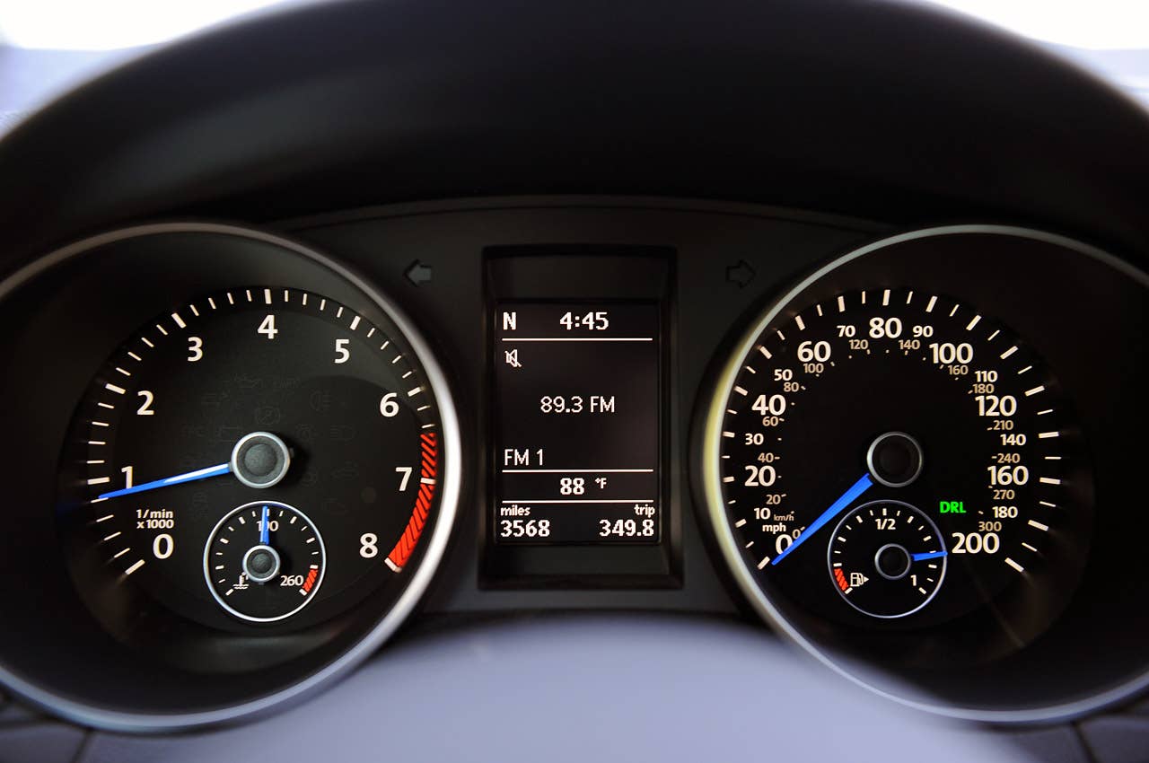 2012 Volkswagen Golf R gauges