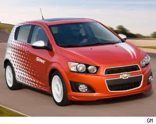 MSRP: $14,185 - $21,470 Invoice: $13,830 - $20,396 Fuel Economy: 26 mpg city, 35 mpg highway  Chevrolet did a great job with the Sonic in making it a much more premium car than you would expect given its price. Inside, the Sonic has great tech features, lots of room and is remarkably quiet. We recommend the RS trim, which is especially good.  Research the Chevrolet Sonic Chevrolet Sonic Photos & Information Chevrolet Sonic Best Deals Chevrolet Sonic Local Dealer Price Quote
