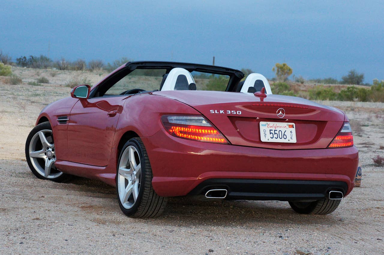 2012 Mercedes-Benz SLK350 rear 3/4 view