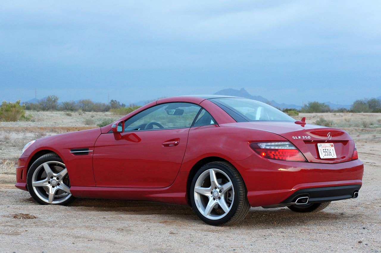 2012 Mercedes-Benz SLK350 rear 3/4 view