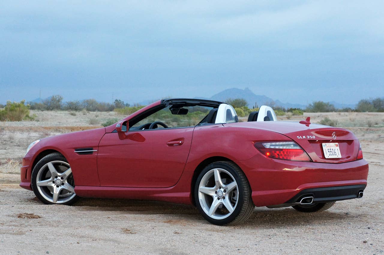 2012 Mercedes-Benz SLK350 rear 3/4 view