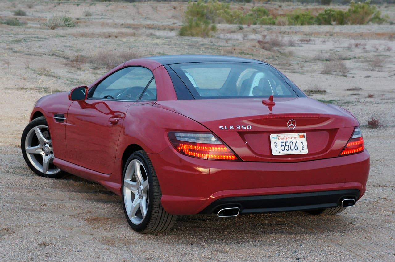 2012 Mercedes-Benz SLK350 rear 3/4 view