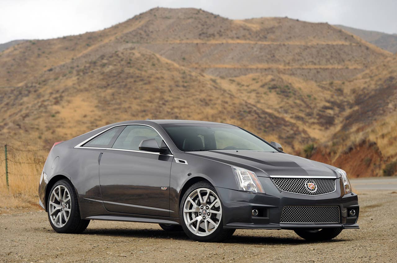 2011 Cadillac CTS-V Coupe front 3/4 view