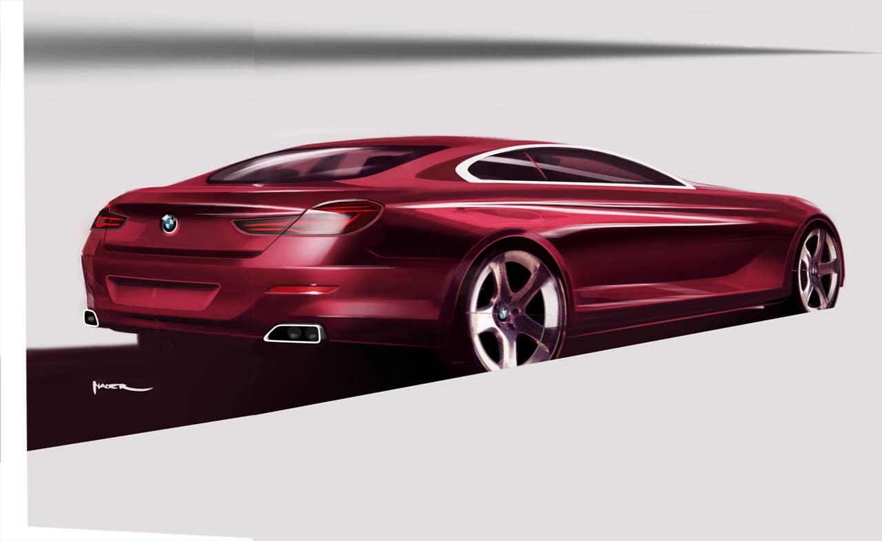 Exterior sketch of Nader Faghizadeh, Exterior Designer BMW 6 Series Coupe (03/2011).