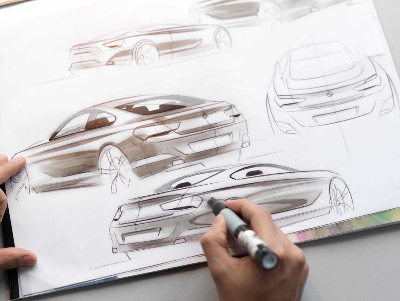 Sketches - First sketches of the BMW 6 Series Coupe (03/2011).