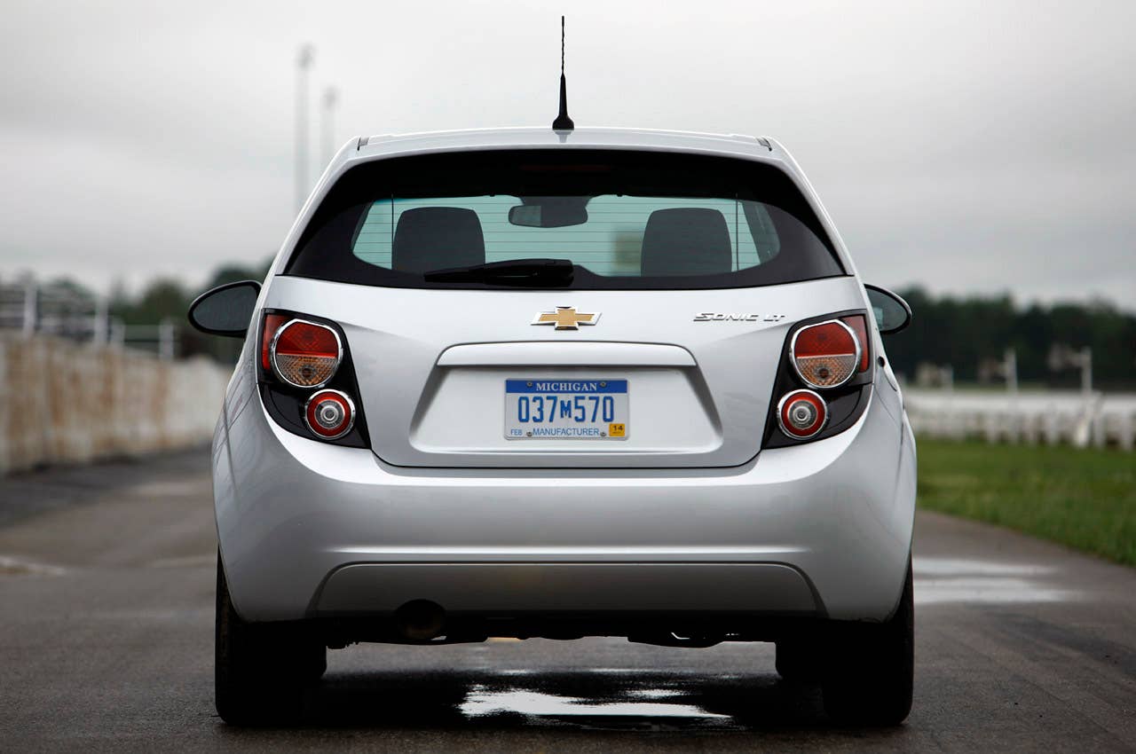 2012 Chevrolet Sonic rear view