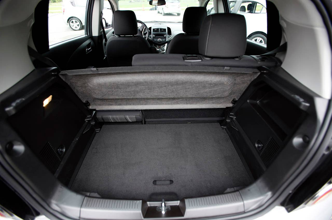 2012 Chevrolet Sonic rear cargo area