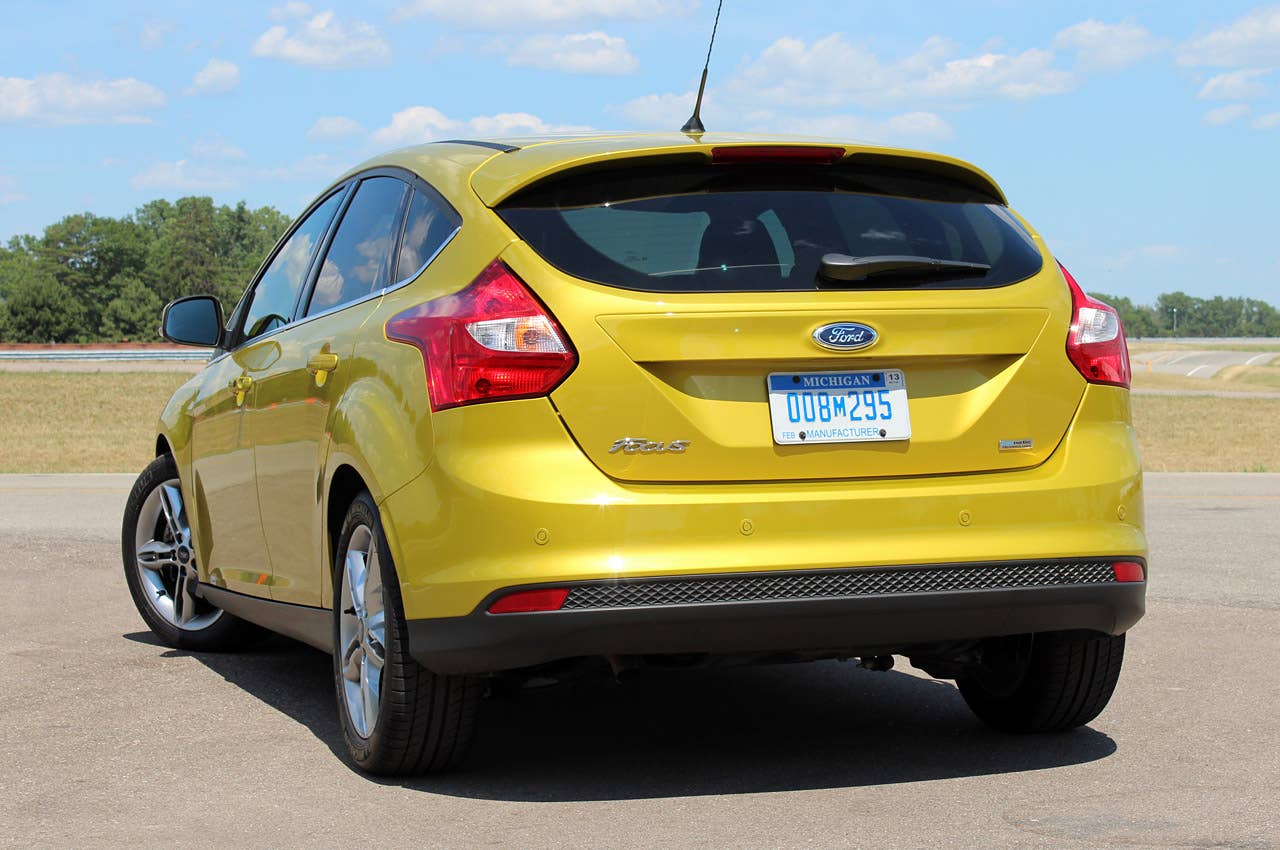 2012 Ford Focus 1.0-liter EcoBoost rear 3/4 view