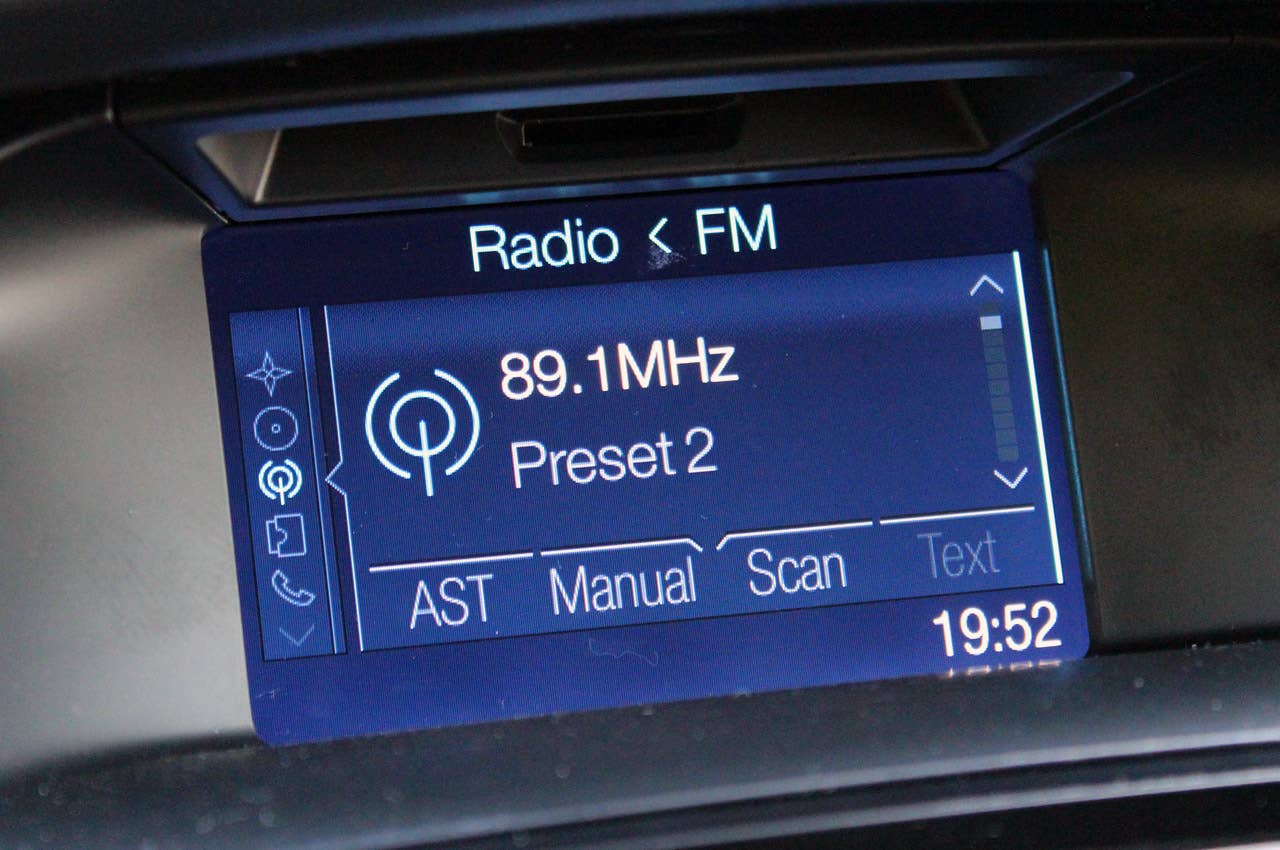 2012 Ford Focus 1.0-liter EcoBoost radio display