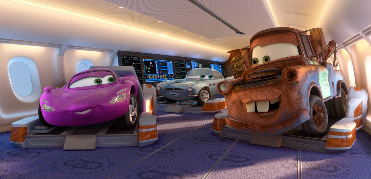 CARS 2: (L-R) Holley Shiftwell, Finn McMissile, Mater