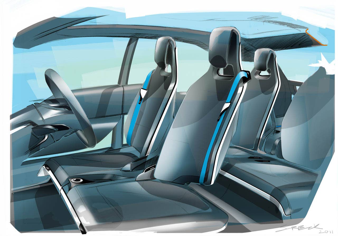 BMW i3 Concept, Interior Design sketch (07/2011)