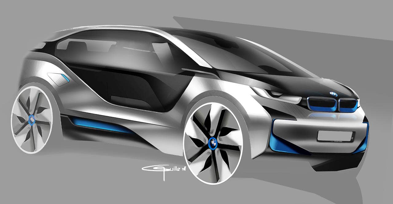 BMW i3 Concept, Design sketch (07/2011)
