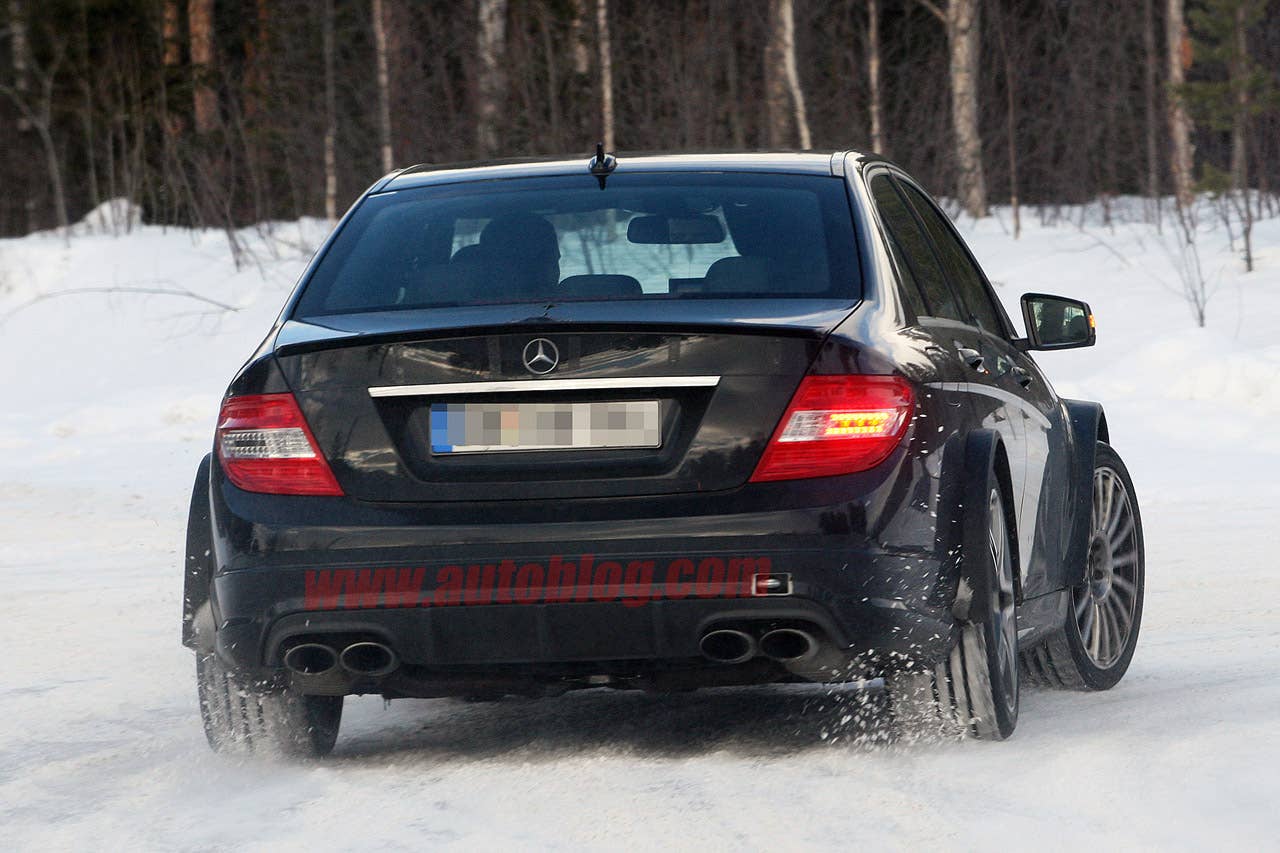 Mercedes-Benz C63 AMG Black Series spy shots