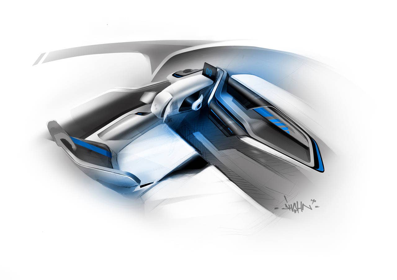 BMW i3 Concept, Interior Design sketch (07/2011)