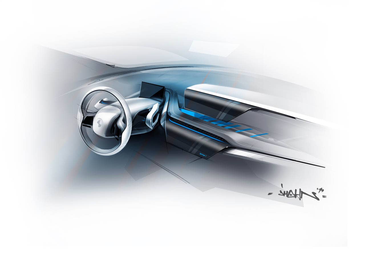 BMW i3 Concept, Interior Design sketch (07/2011)