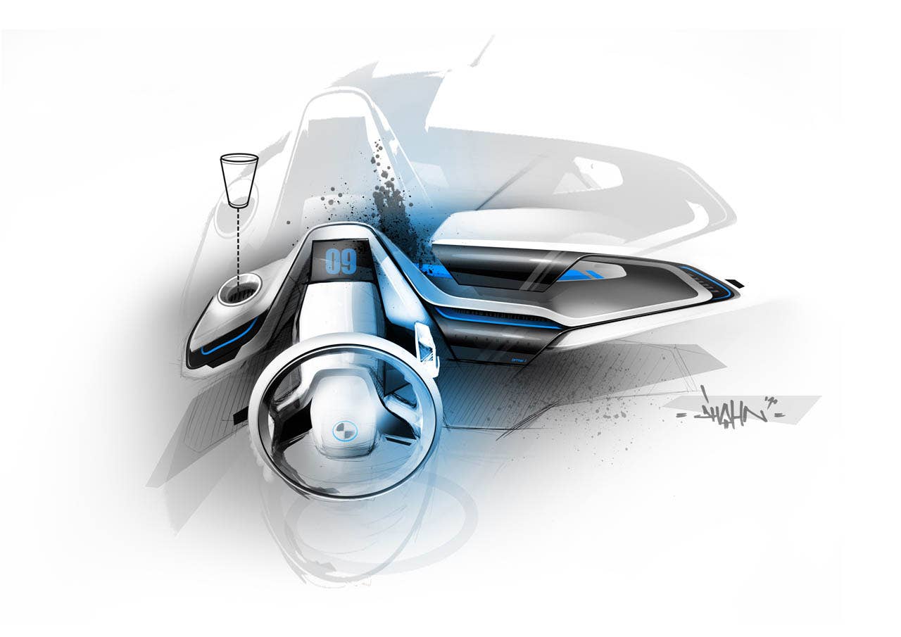 BMW i3 Concept, Interior Design sketch (07/2011)