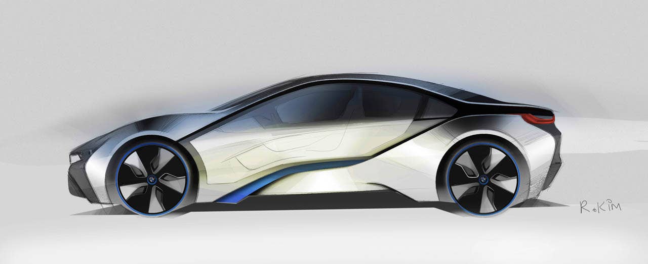 BMW i8 Concept, Design sketch (07/2011)