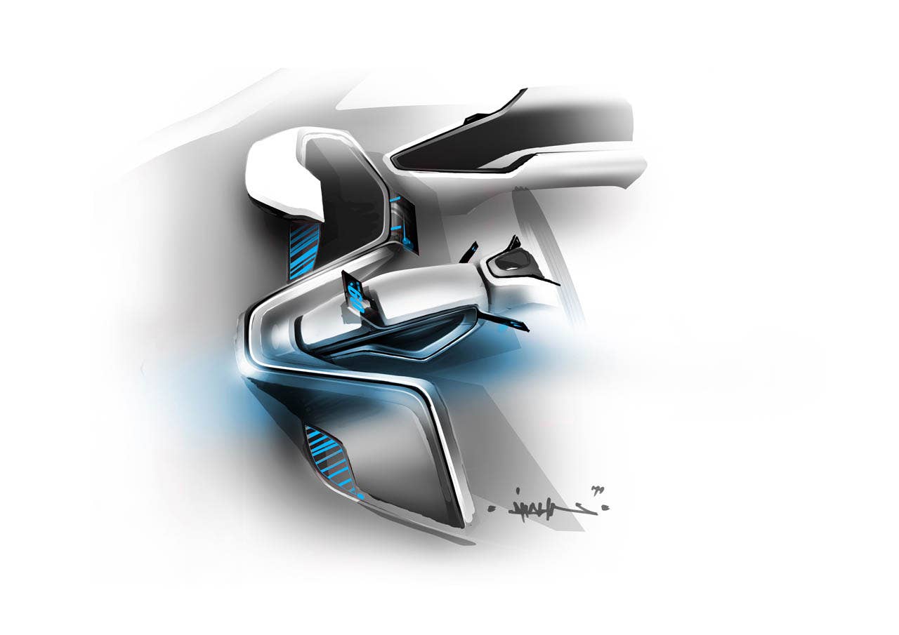 BMW i3 Concept, Interior Design sketch (07/2011)