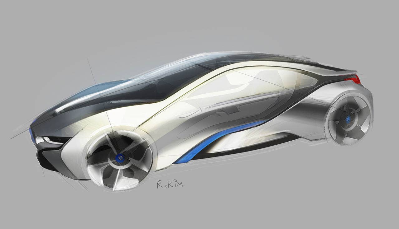 BMW i8 Concept, Design sketch (07/2011)