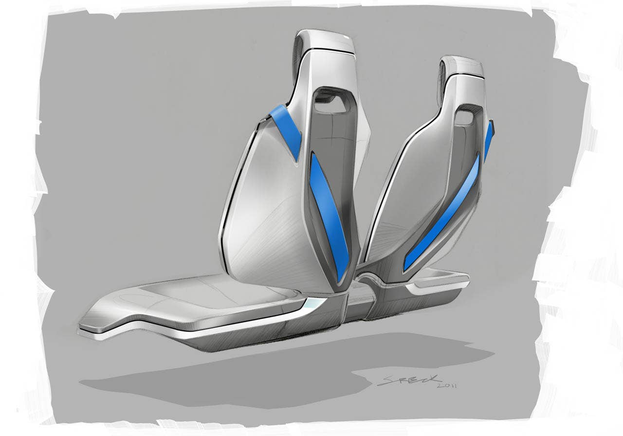 BMW i3 Concept, Interior Design sketch (07/2011)