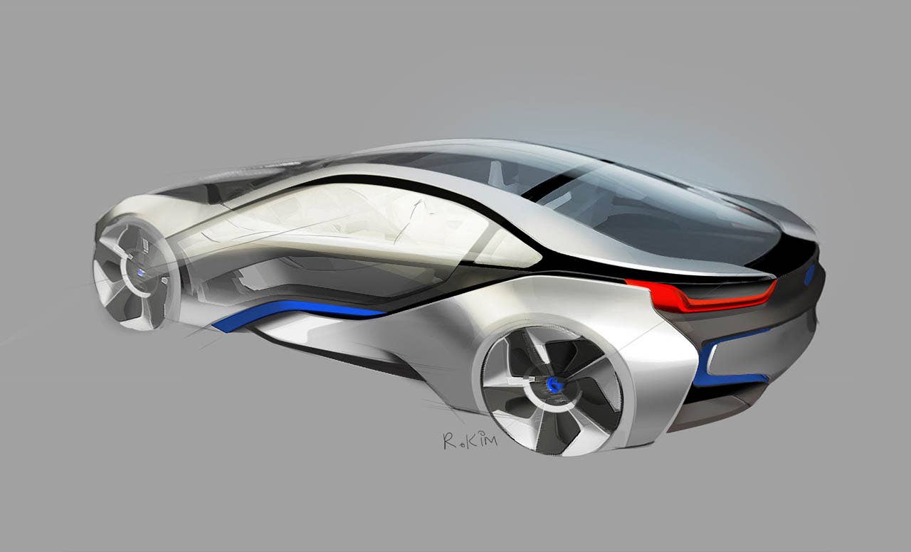 BMW i8 Concept, Design sketch (07/2011)