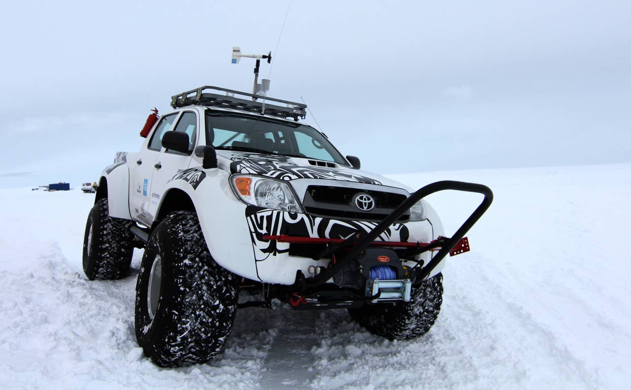Toyota Hilux in Antarctica front 3/4