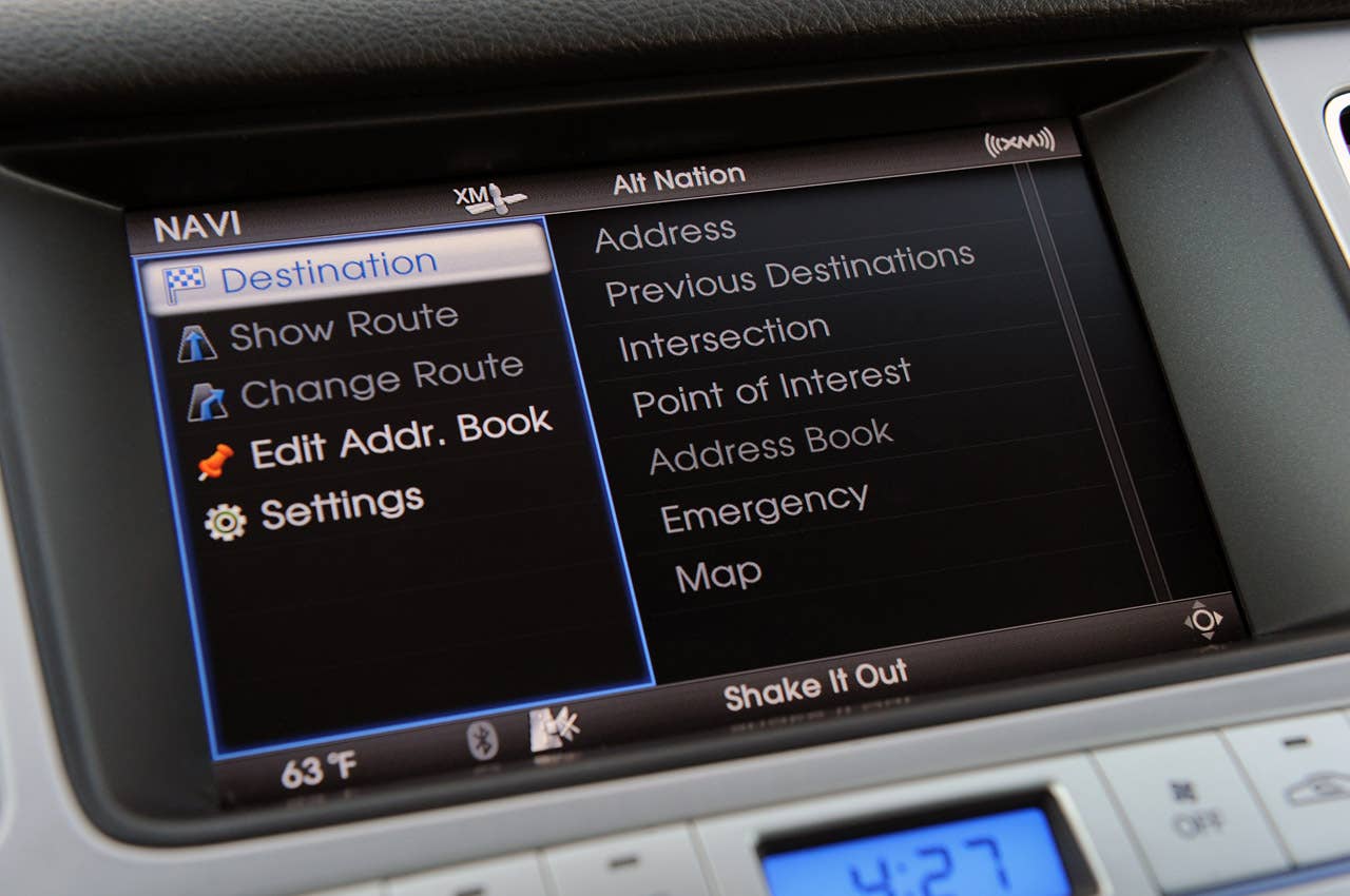 2012 Hyundai Genesis navigation system