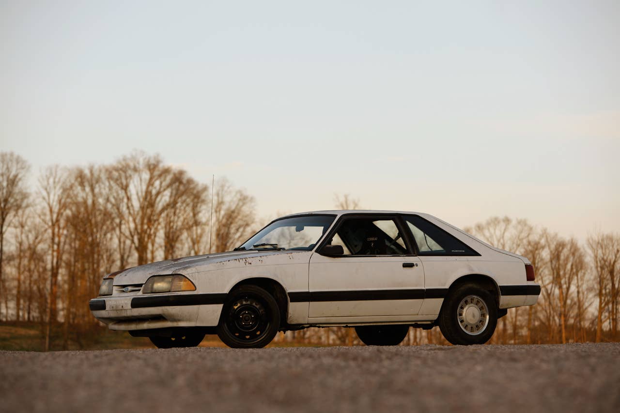 Project Ugly Horse: 1989 Ford Mustang LX front 3/4 wide
